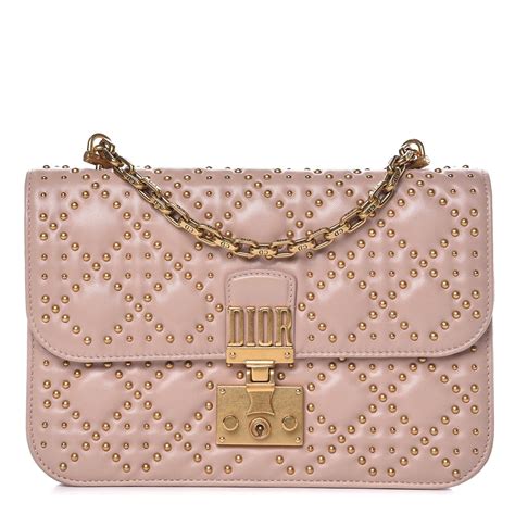 nude christian dior bag|CHRISTIAN DIOR Lambskin Cannage Studded Large Dioraddict .